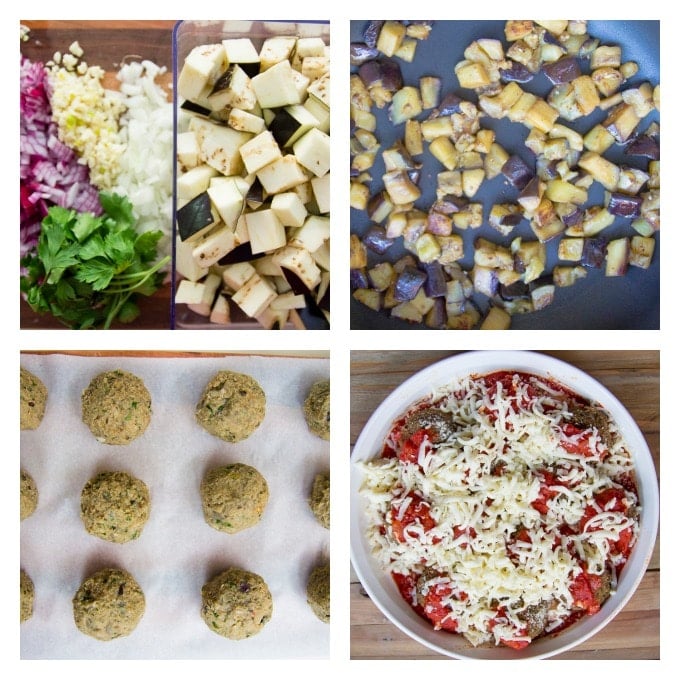 eggplant meatballs process