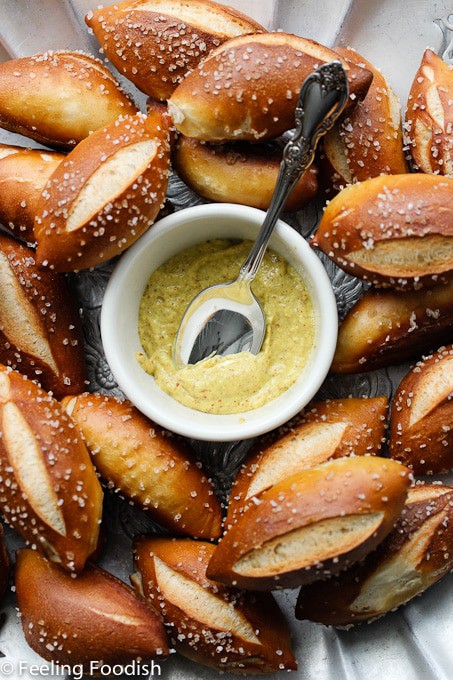 Deliciously authentic soft mini pretzel buns from Rose Levy Barenbaum's Baking Bible