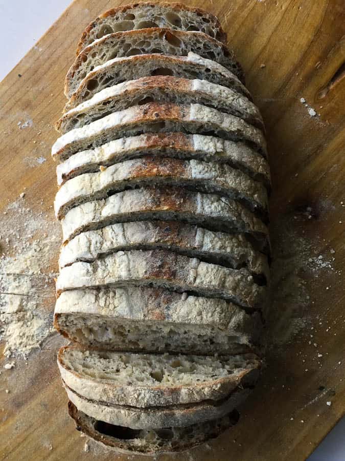 Flax and Caraway Seed Sourdough Bread - #foodbyjonister