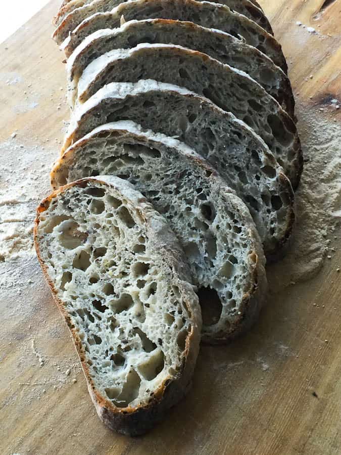 Flax and Caraway Seed Sourdough Bread - #foodbyjonister