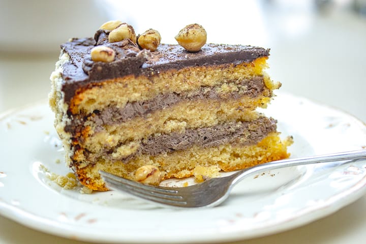 Chocolate Hazelnut Cake with Praline Chocolate Crunch Recipe | Bon Appétit