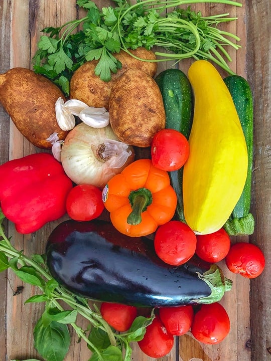 Ingredients for making Ciambotta