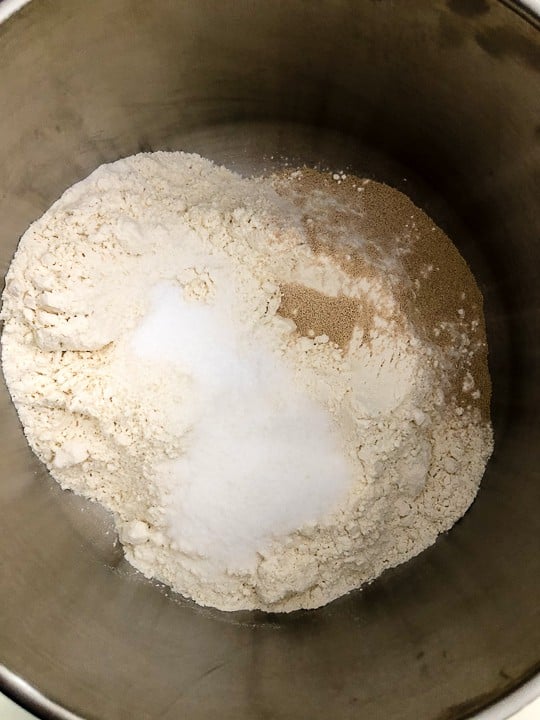 bread ingredients in bowl