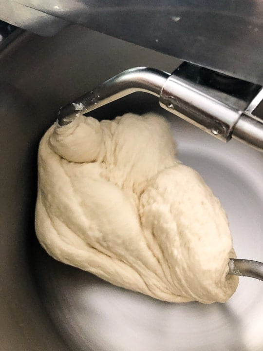 photo of dough mixing in bolw