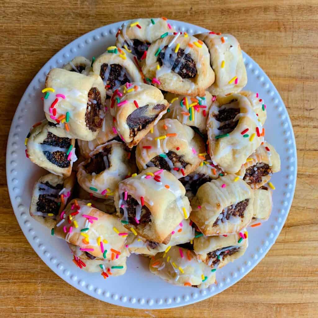 How To Make Italian Fig Cookies (aka Cuccidati) ON WHITE DISH