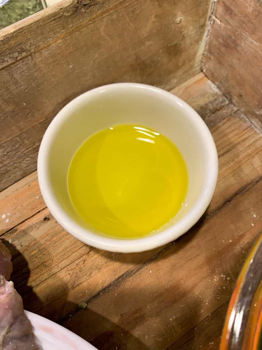 ramekin of olive oil