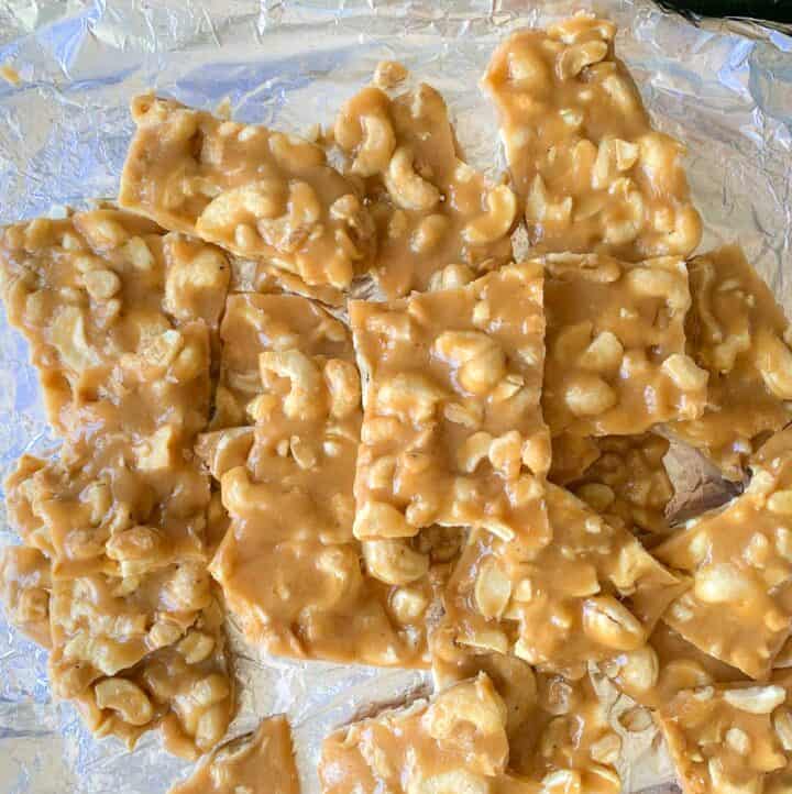 Buttery Cashew Brittle - Feeling Foodish