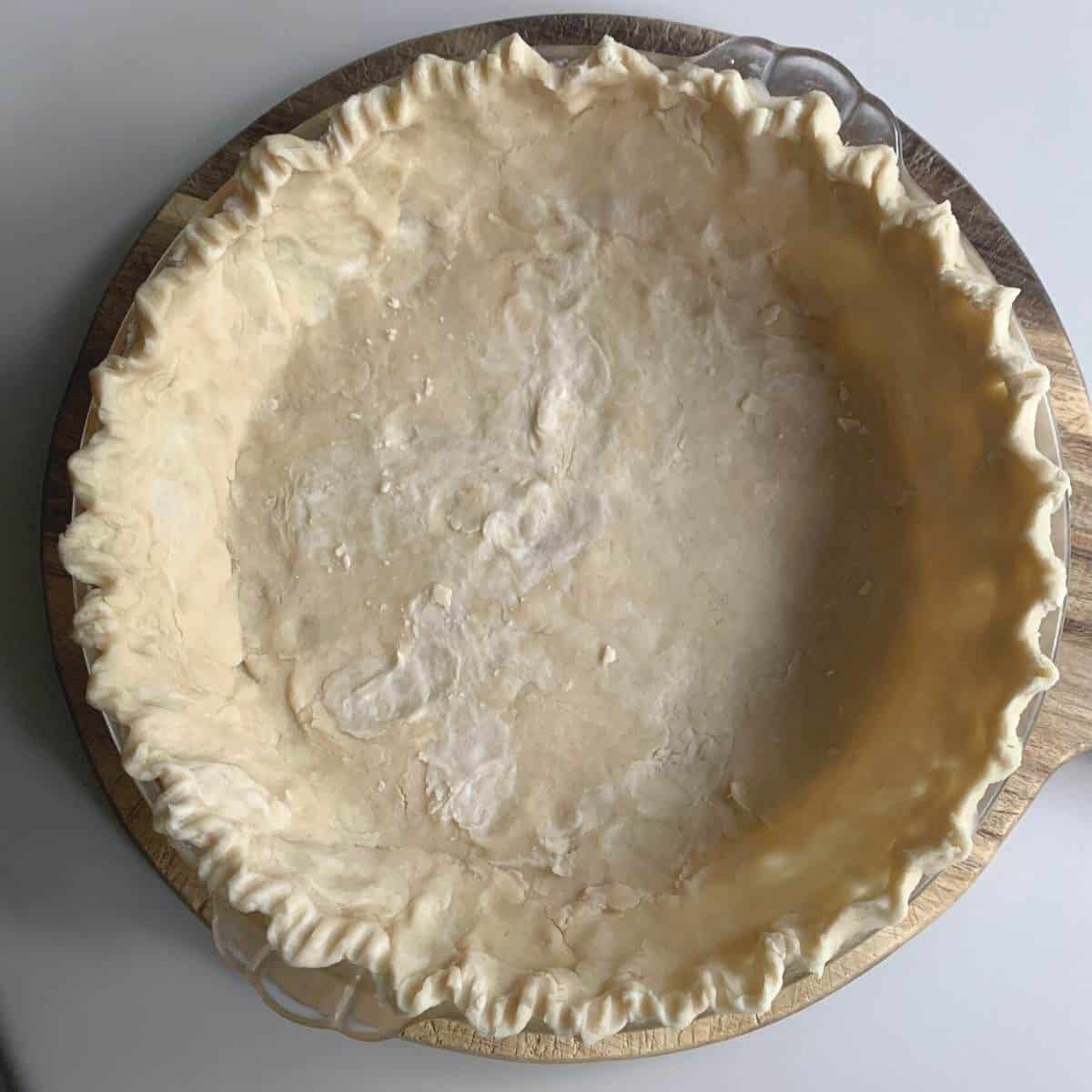 unbaked pie shell without filling