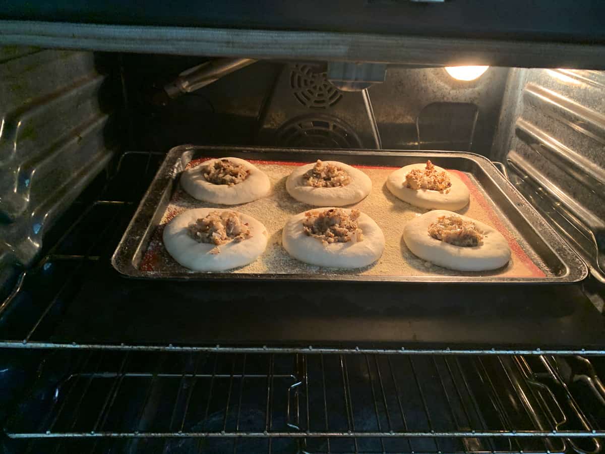 bialys in the oven