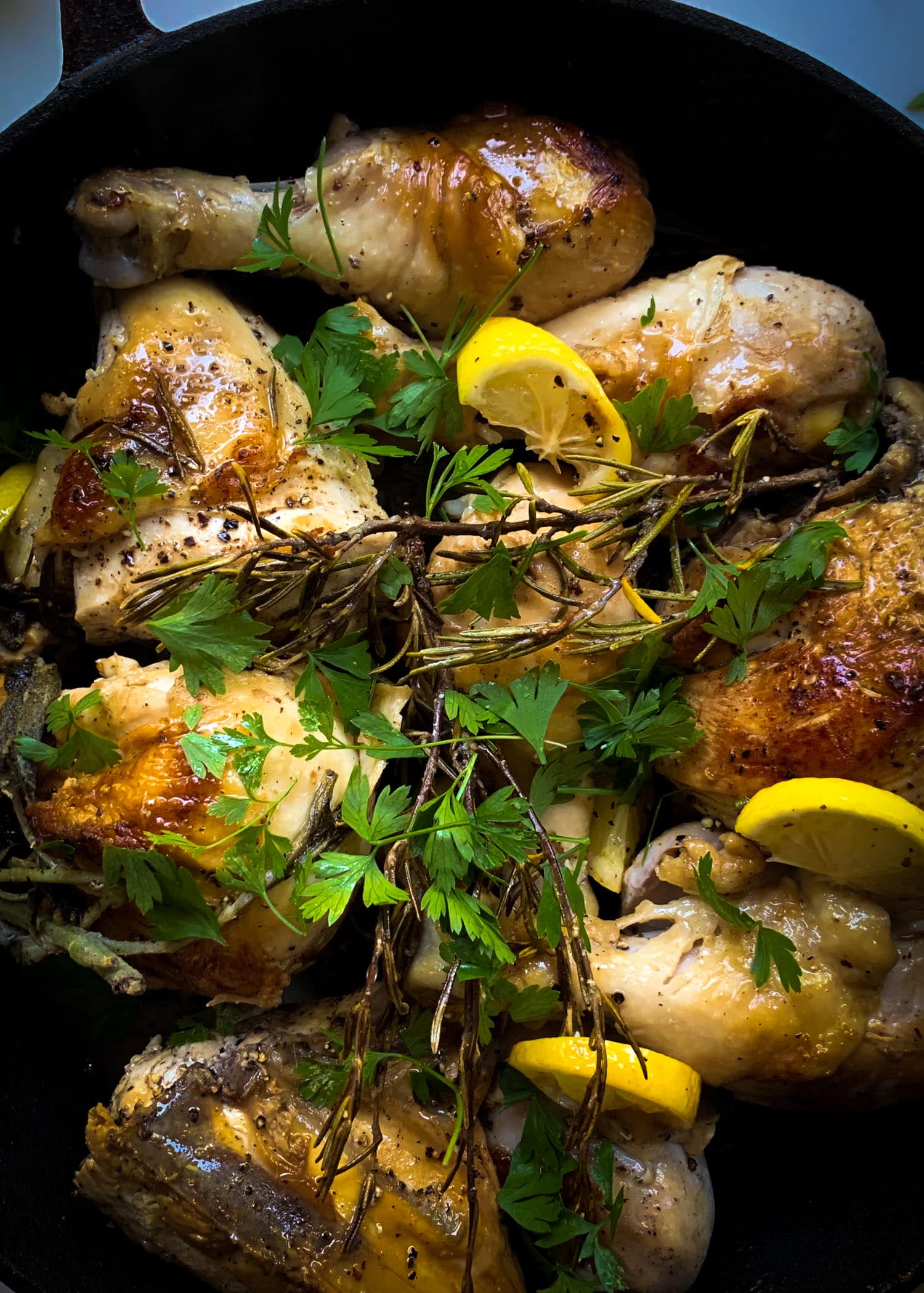 Skillet Roasted Mediterranean Chicken