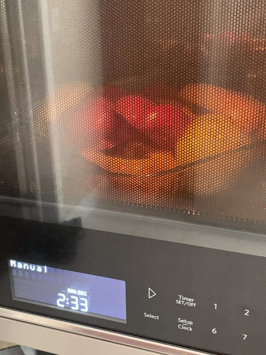 softening bell peppers in microwave before stuffing them