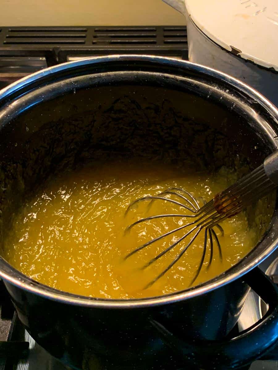 lemon paste thickening up in graniteware pot