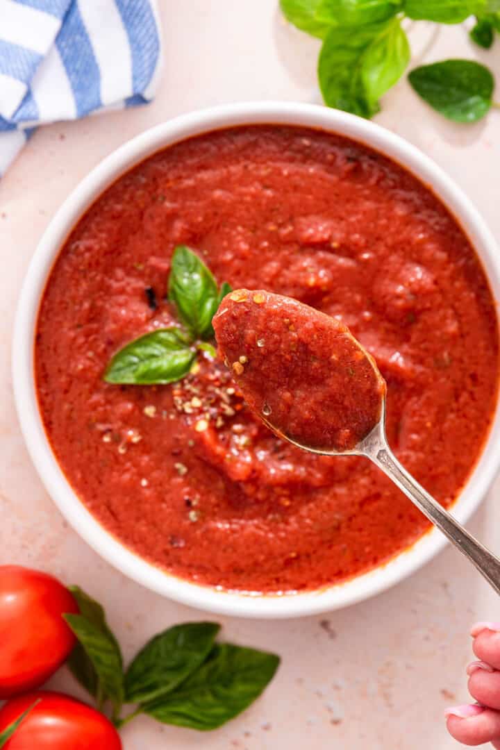 The Best Pizza Sauce - Feeling Foodish