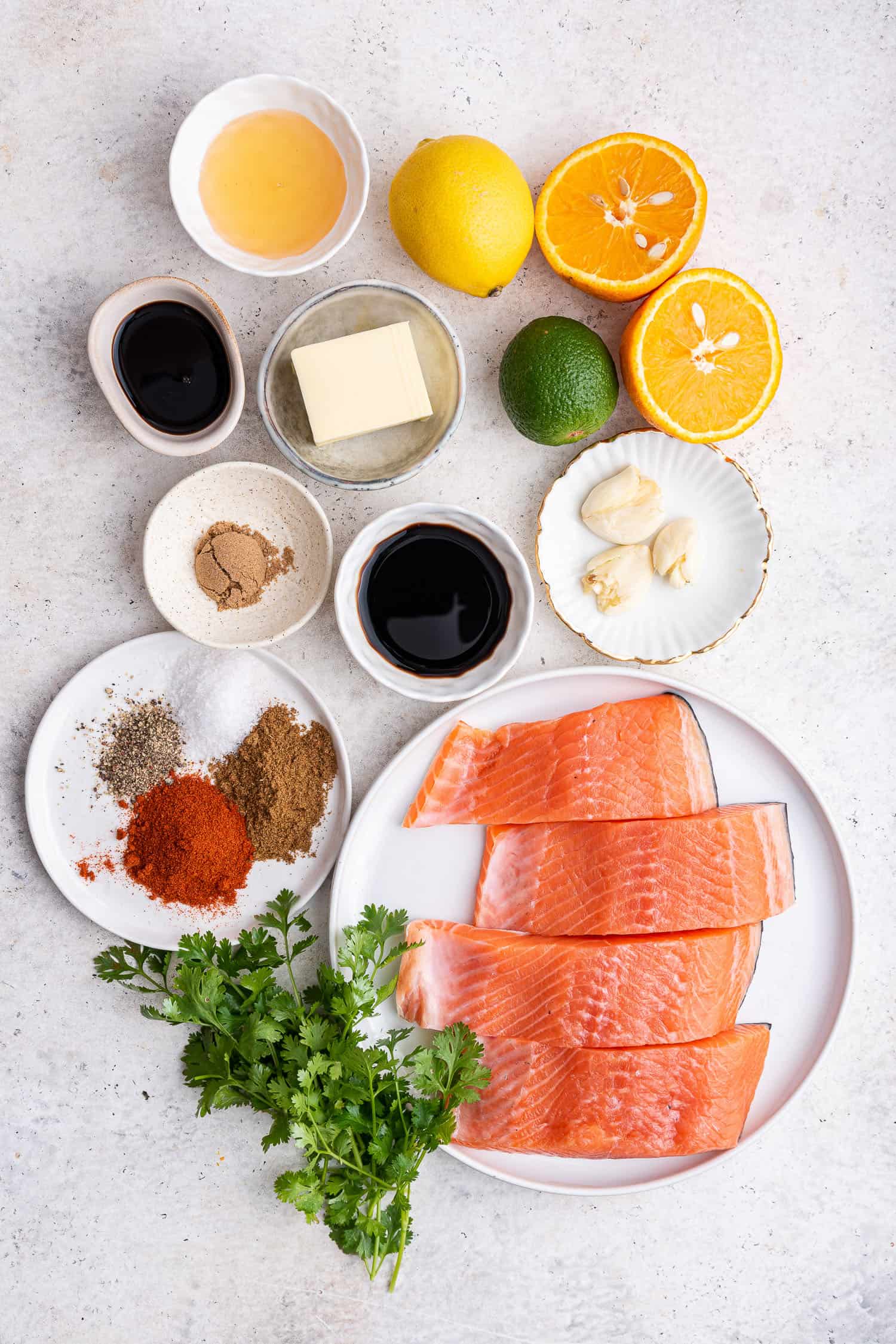 all ingredients for cedar planked salmon