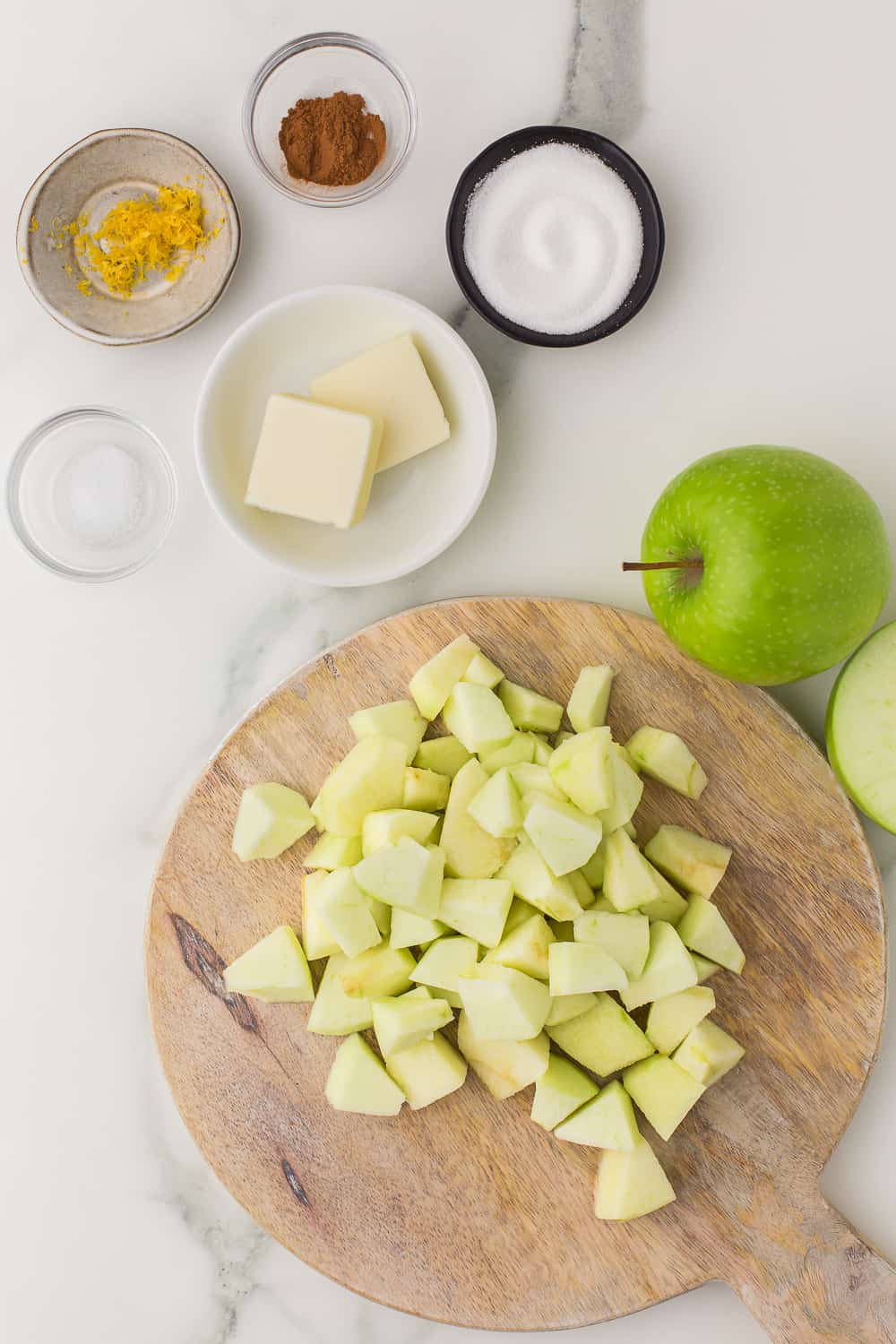 ingredients for apple topping