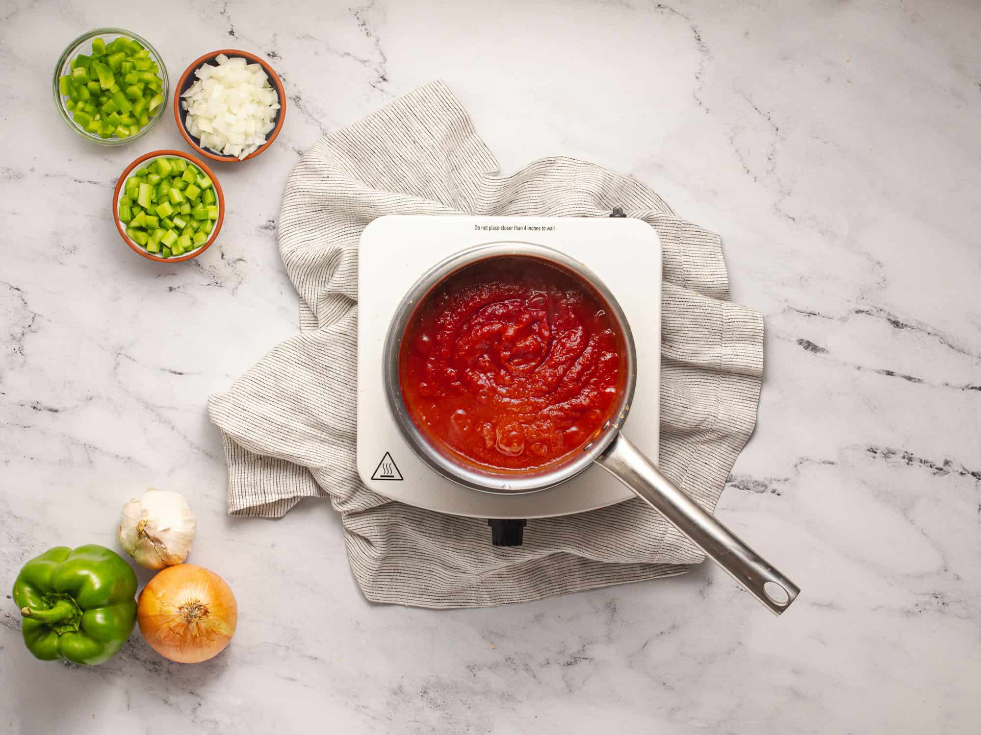 sloppy joe sauce in small pan