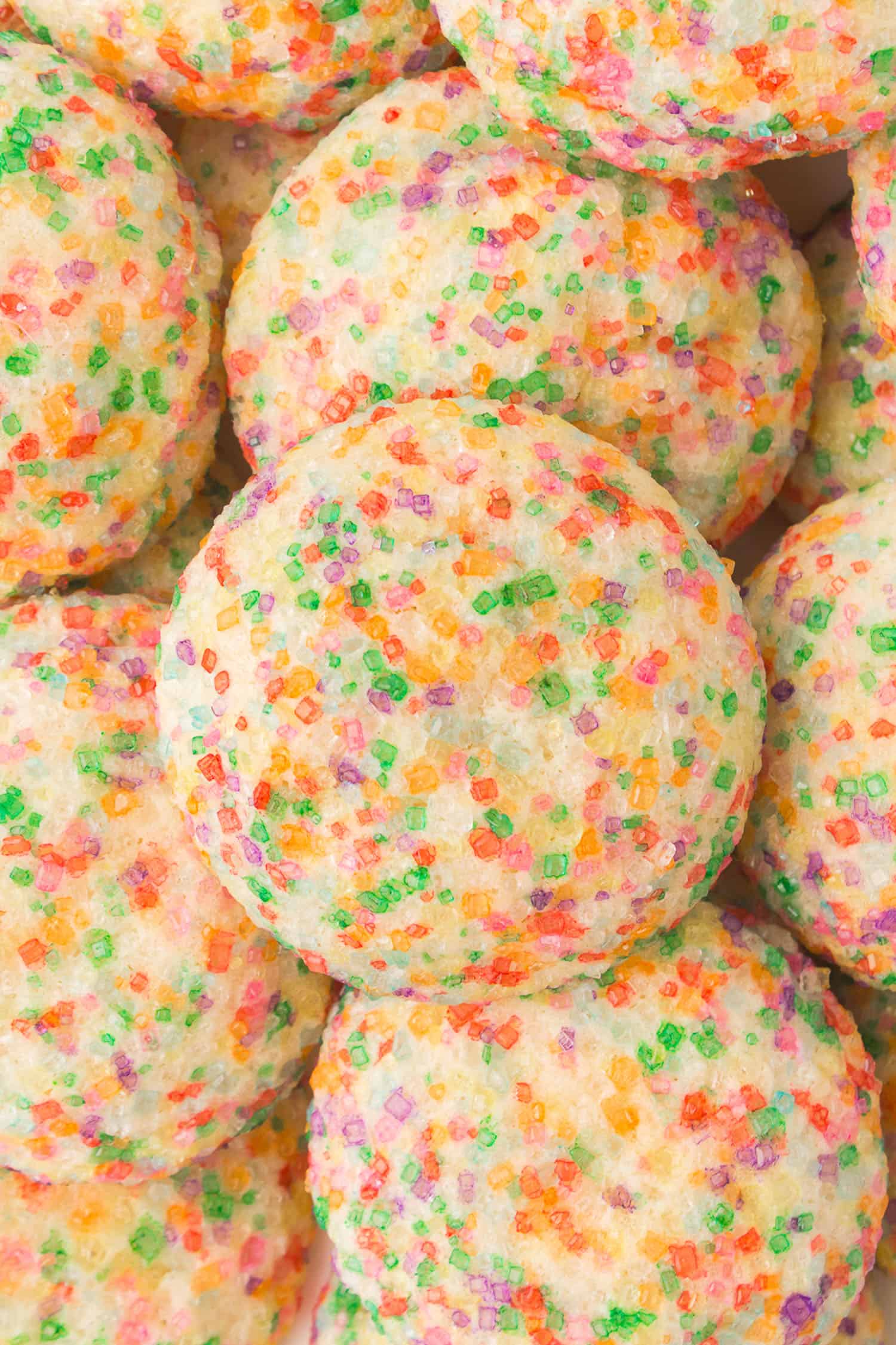 top close up view of sugar cookies