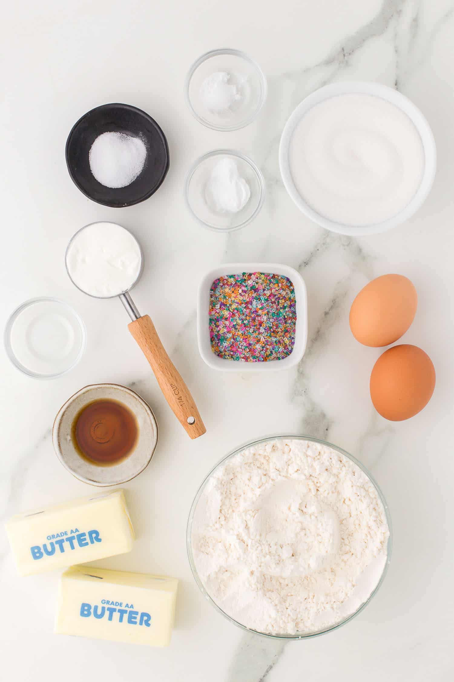 ingredients for soft sugar cookies