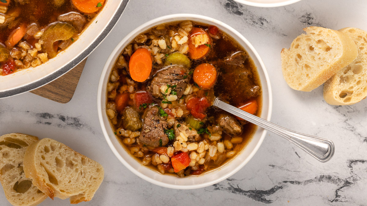 Hearty Beef Barley Soup Recipe