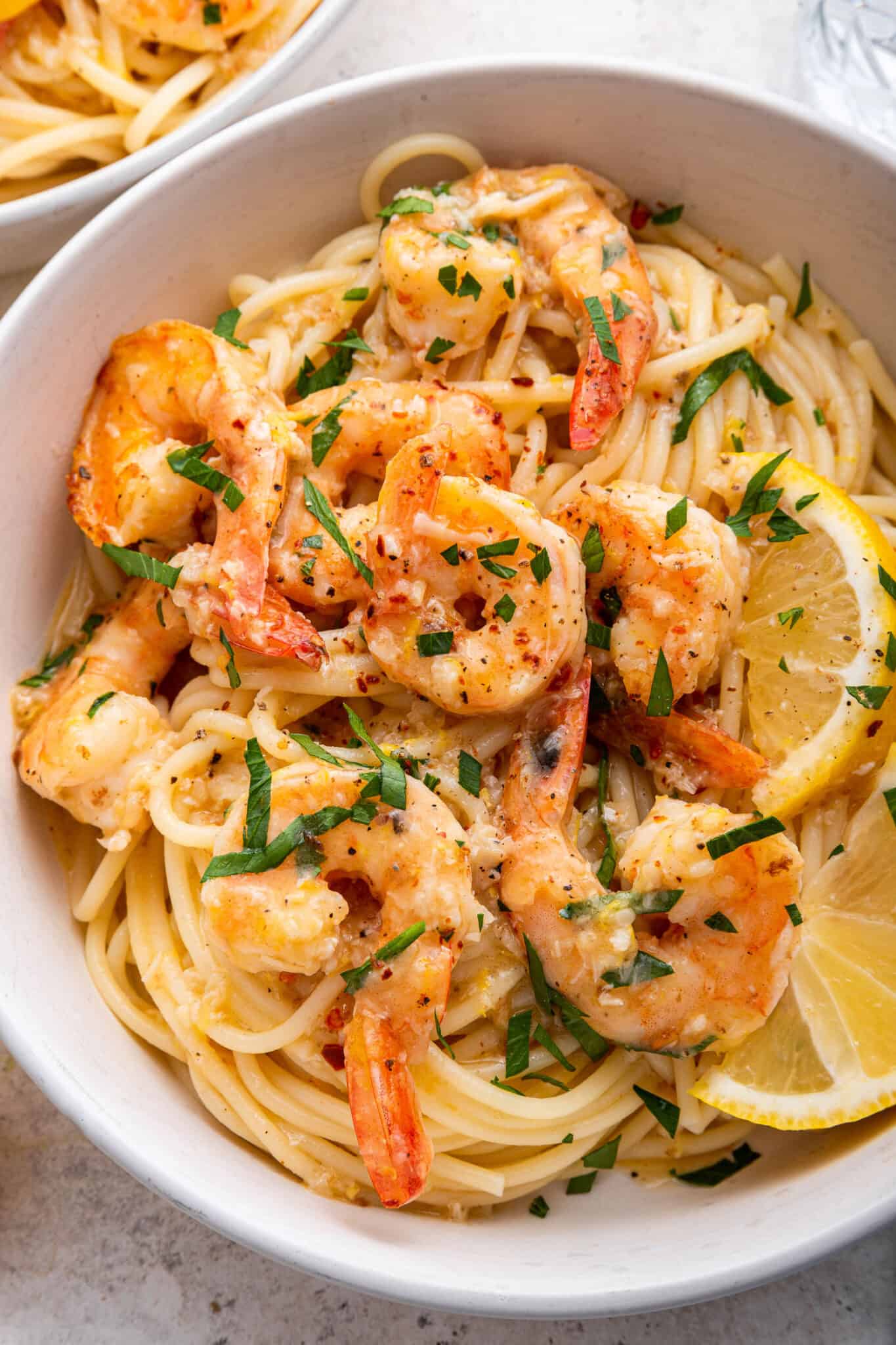 Lemon Garlic Shrimp Pasta - Feeling Foodish