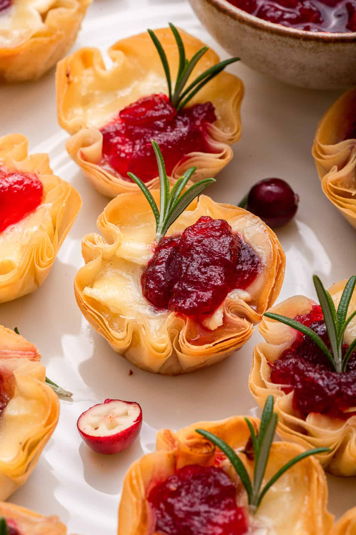 Cranberry Brie Cups - Feeling Foodish