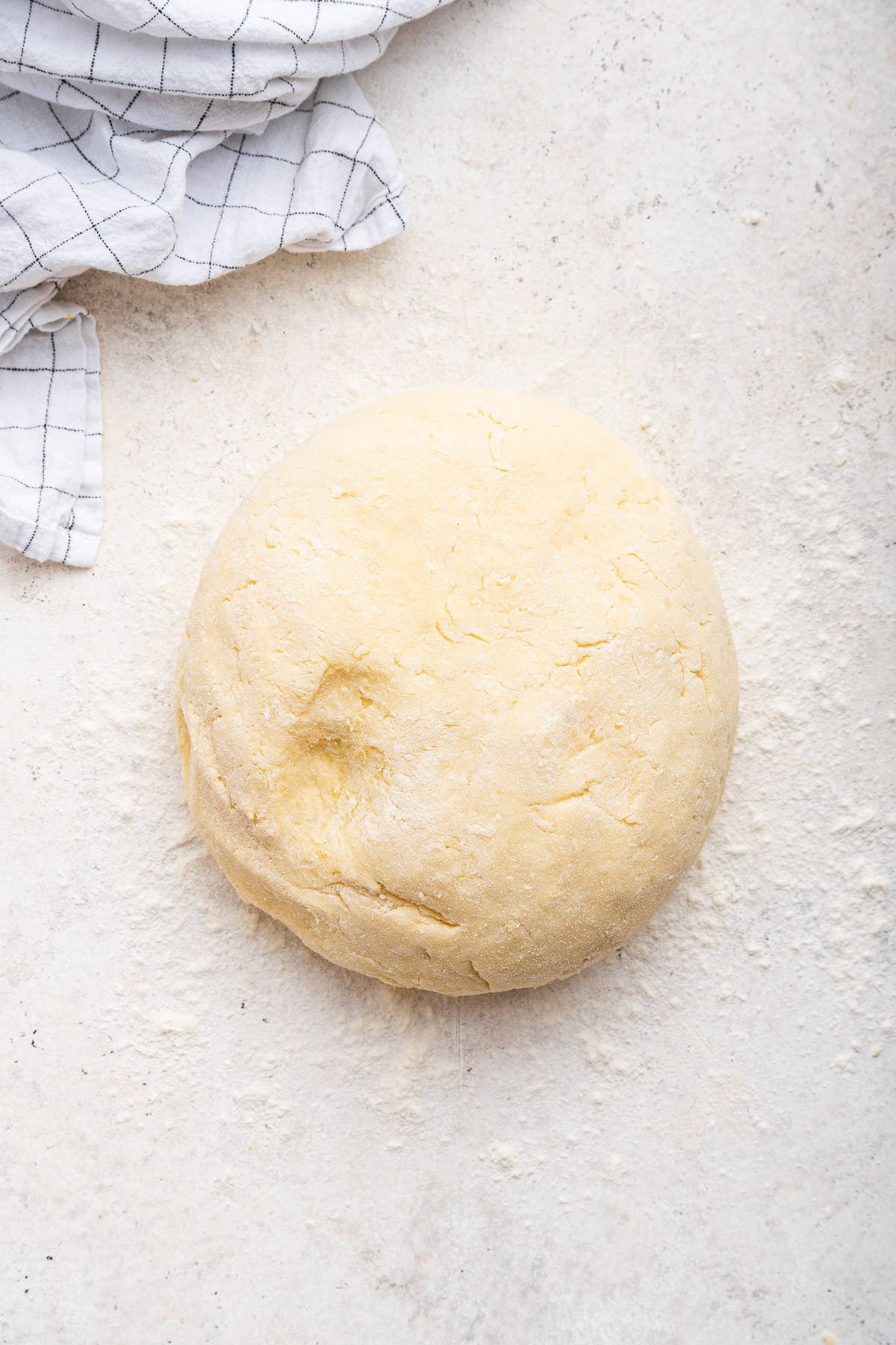Dough ball to make potato gnocchi.