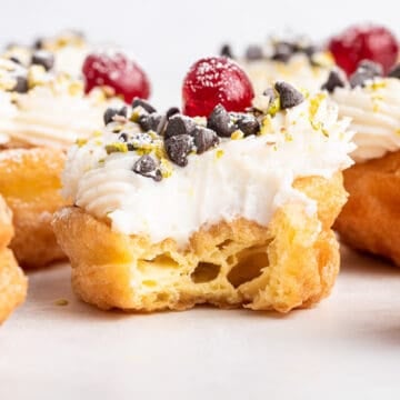 sfingi di San Giuseppi with bite.