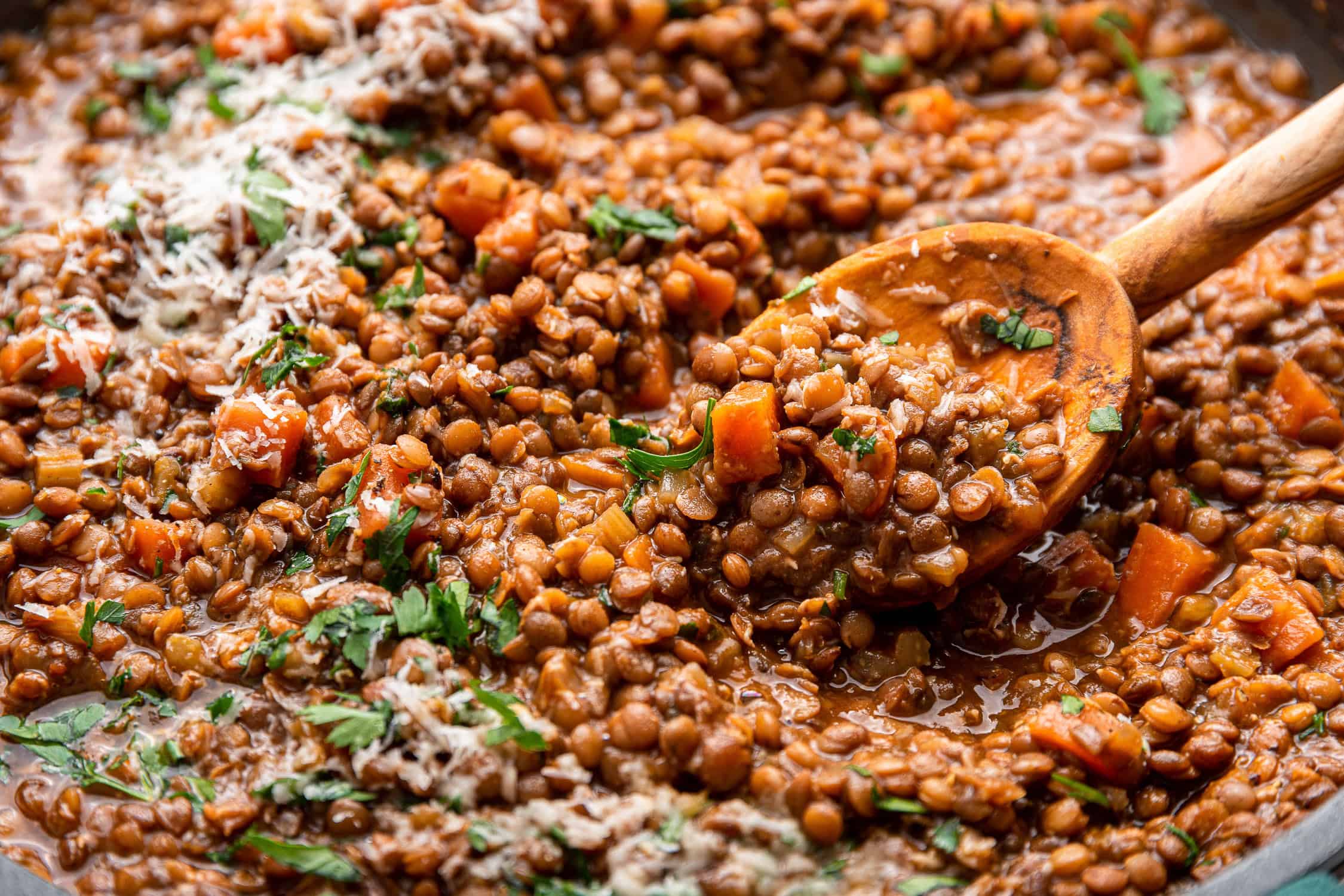 Italian Lentil Stew (Ragout) - Feeling Foodish